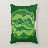 緑サボテン：自然抽象芸術モチーフ。 アクセントクッション (正面(垂直))