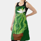 緑サボテン:自然抽象芸術モチーフ。 エプロン (インサイチュ)
