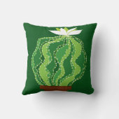 緑サボテン:自然抽象芸術モチーフ。 クッション (裏面)