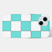 緑シアンのチェス盤 Case-Mate iPhoneケース (裏面 (横))