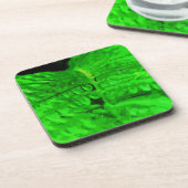 緑シダ抽象芸術印象派 コースター (左側)