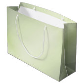 緑シンプルに花の模様 ラージペーパーバッグ (裏面アングル)