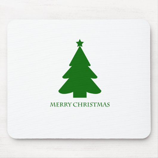 緑シンプルのクリスマの木 マウスパッド (正面)