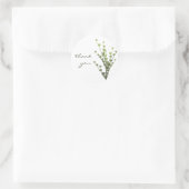 緑シンプルのステッカー – ありがとう ラウンドシール (バッグ)