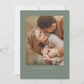 緑シンプルの書道台本モダン4枚 セーブザデート (裏面)