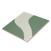 緑シンプルの波 タイル (側面)