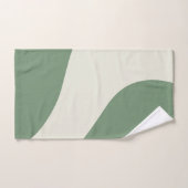 緑シンプルの波 バスタオルセット (ハンドタオル)