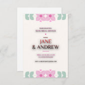 緑シンプルのtouchと結婚式招待状 招待状 (正面/裏面)