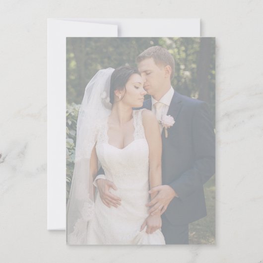 緑シンプルエレガントと金ゴールド結婚の サンキューカード (裏面)