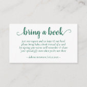 緑シンプルシャワー | リンゴ酸っぱい、本を持ってくる エンクロージャーカード (正面)