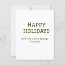 緑シンプルミニマルのハッピーホリデーズクリスマス