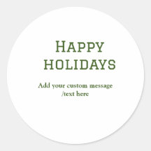 緑シンプルミニマルのハッピーホリデーズクリスマス