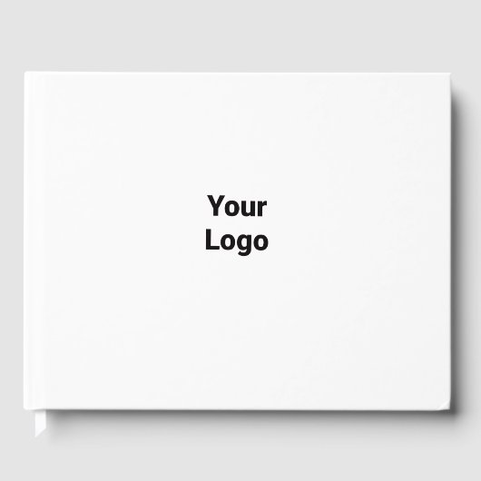 緑シンプル水色抽象芸術追加ロゴ文字最小 ゲストブック (正面)