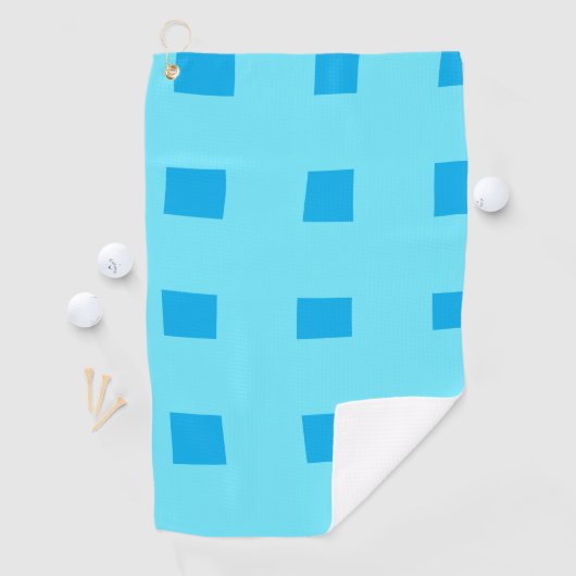 緑シンプル水色抽象芸術追加ロゴ文字最小 ゴルフタオル (インサイチュ)