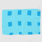 緑シンプル水色抽象芸術追加ロゴ文字最小 ゴルフタオル (横)