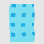 緑シンプル水色抽象芸術追加ロゴ文字最小 ゴルフタオル (正面)