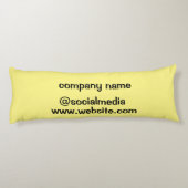 緑シンプル水色抽象芸術追加ロゴ文字最小 ボディピロー (裏面)