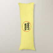 緑シンプル水色抽象芸術追加ロゴ文字最小 ボディピロー (正面縦)