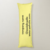 緑シンプル水色抽象芸術追加ロゴ文字最小 ボディピロー (裏面 (縦))