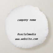 緑シンプル水色抽象芸術追加ロゴ文字最小 ラウンドクッション (裏面)