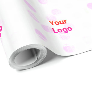 緑シンプル水色抽象芸術追加ロゴ文字最小 ラッピングペーパー