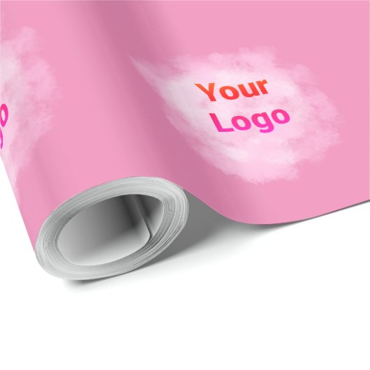 緑シンプル水色抽象芸術追加ロゴ文字最小 ラッピングペーパー (ロールコーナー)