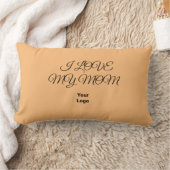 緑シンプル水色抽象芸術追加ロゴ文字最小 ランバークッション (ブランケット)