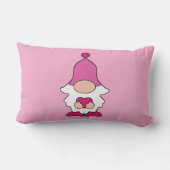 緑シンプル水色抽象芸術追加ロゴ文字最小 ランバークッション (裏面)