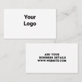 緑シンプル水色抽象芸術追加ロゴ文字最小 名刺 (正面/裏面)