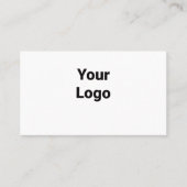 緑シンプル水色抽象芸術追加ロゴ文字最小 名刺 (正面)