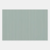 緑シンプル白スモールストライプクリスマス ラッピングペーパーシート (正面)
