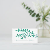 緑シンプル色の結婚座席表 プレイスカード (スタンド正面)