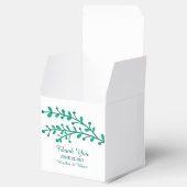 緑シンプル色の結婚葉 フェイバーボックス (オープン)