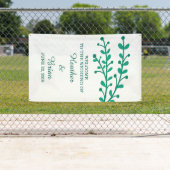 緑シンプル色の結婚葉 横断幕 (インサイチュ)