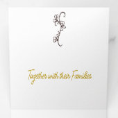 緑シンプル色 三つ折り招待状 (内部最初)