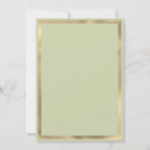 緑シンプル金ゴールドユーカリ離れス結婚ズ 招待状 (裏面)