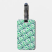 緑ジャズ年齢のエレガントなレトロのアールデコの陰 ラゲッジタグ (裏面縦)