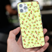緑スタイリッシュに赤とピンクのエキゾチックな花模様 Case-Mate iPhoneケース