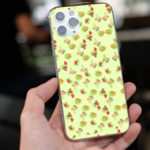 緑スタイリッシュに赤とピンクのエキゾチックな花模様