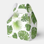 緑スタイリッシュの熱帯葉模様 フェイバーボックス (裏面サイド)