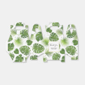 緑スタイリッシュの熱帯葉模様 フェイバーボックス (折り畳みなし)