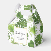 緑スタイリッシュの熱帯葉模様 フェイバーボックス (正面サイド)