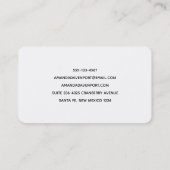 緑スタイリッシュの熱帯葉模様 名刺 (裏面)