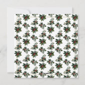 緑スタイリッシュエレガント4フォトコラージュクリスマス シーズンカード (裏面)