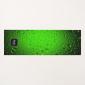 緑スタイリッシュカッコいい水滴モノグラム ヨガマット (正面(横))