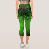 緑スタイリッシュカッコいい水滴 カプリレギンス (裏面)