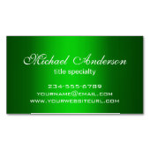 緑スタイリッシュグラデーション多目的 マグネット名刺 (正面)