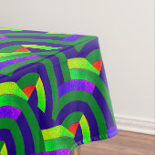 緑スタイリッシュコンテンポラリー/青チェロン テーブルクロス (インサイチュ)