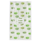 緑スタイリッシュマカロンパーソナライズされた菓子 スモールペーパーバッグ (正面)