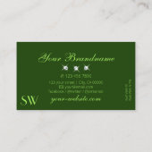 緑スタイリッシュ大理石ダイヤきらめくズモノグラム 名刺 (裏面)